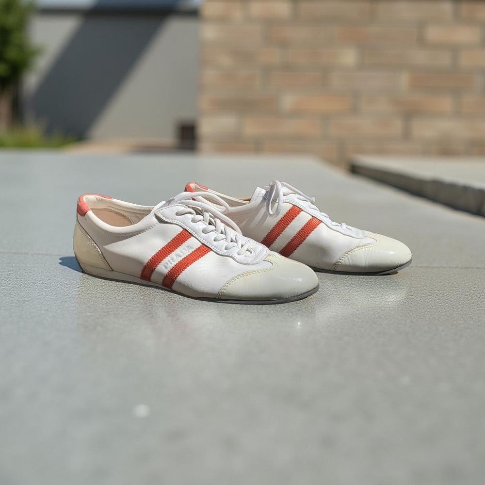 Prada White and Red Women’s Sneakers